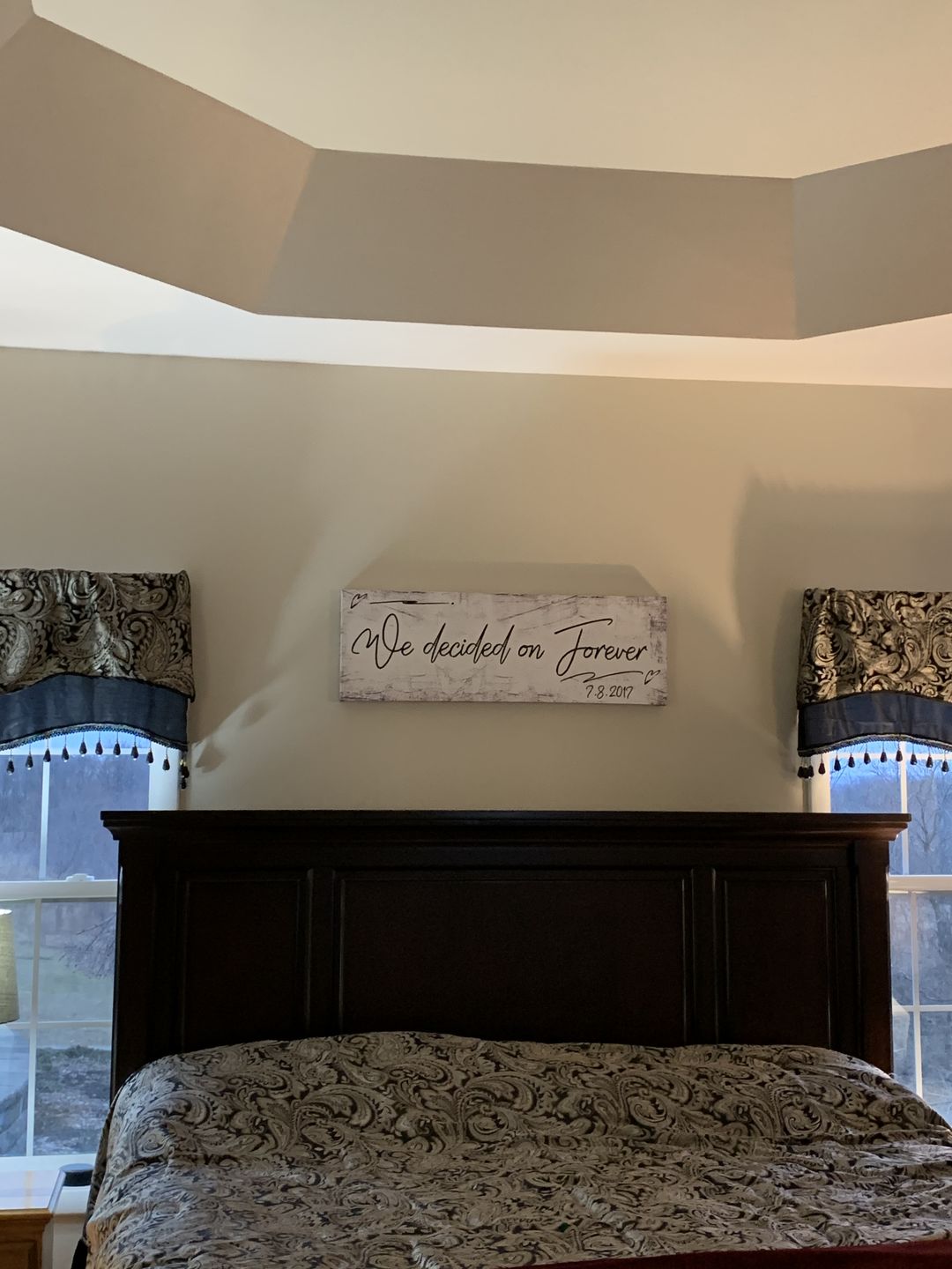 Customer photo review of Personalized "We Decided On Forever" Premium Panoramic Canvas