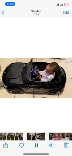 Customer photo review of 12V Mercedes C63 Coupe kids electric ride on car-black