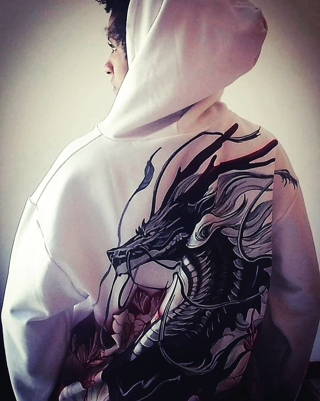Customer photo review of Japanese Dragon Hoodie