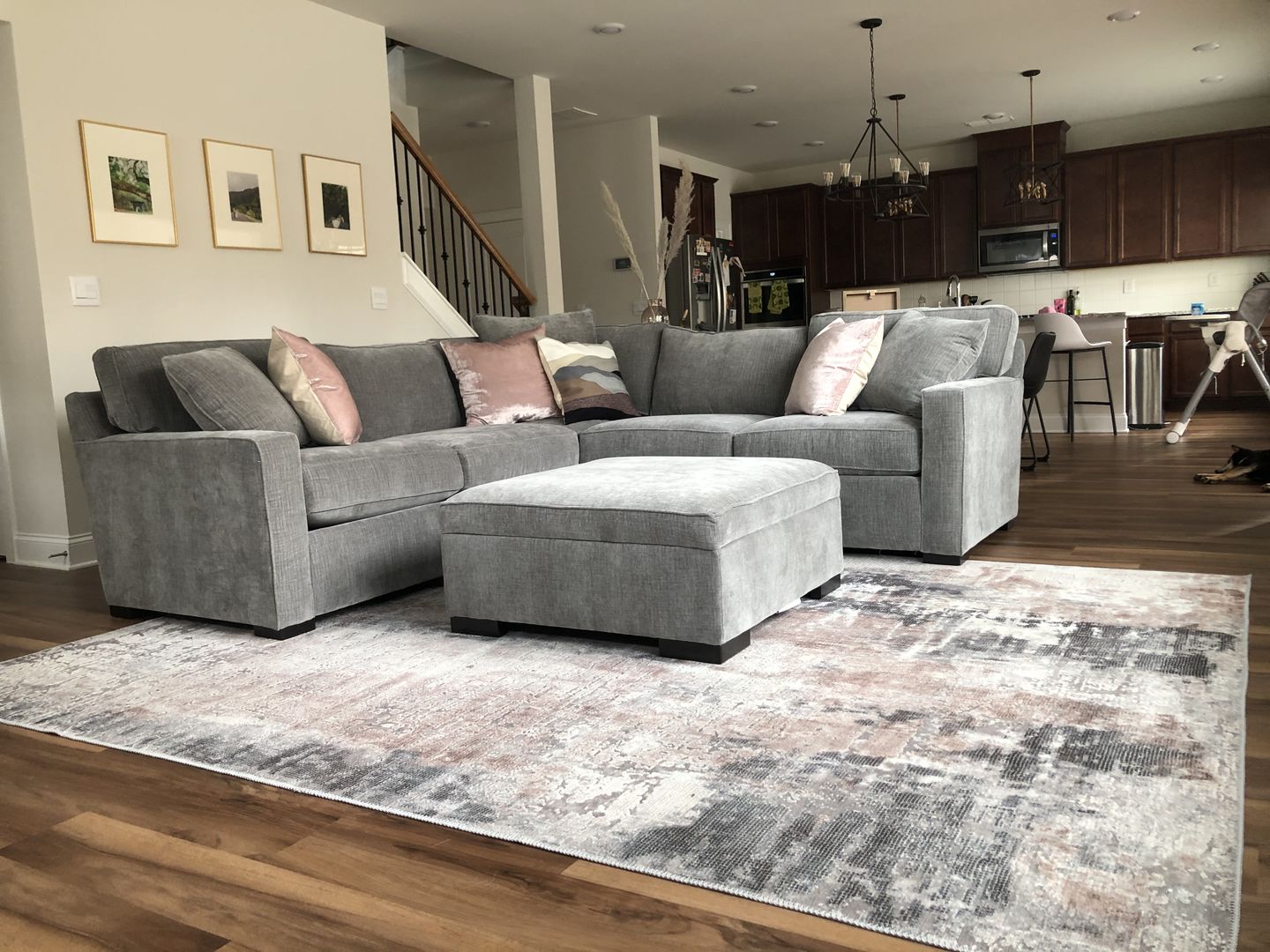Customer photo review of Abstract Twilight Ash Rug