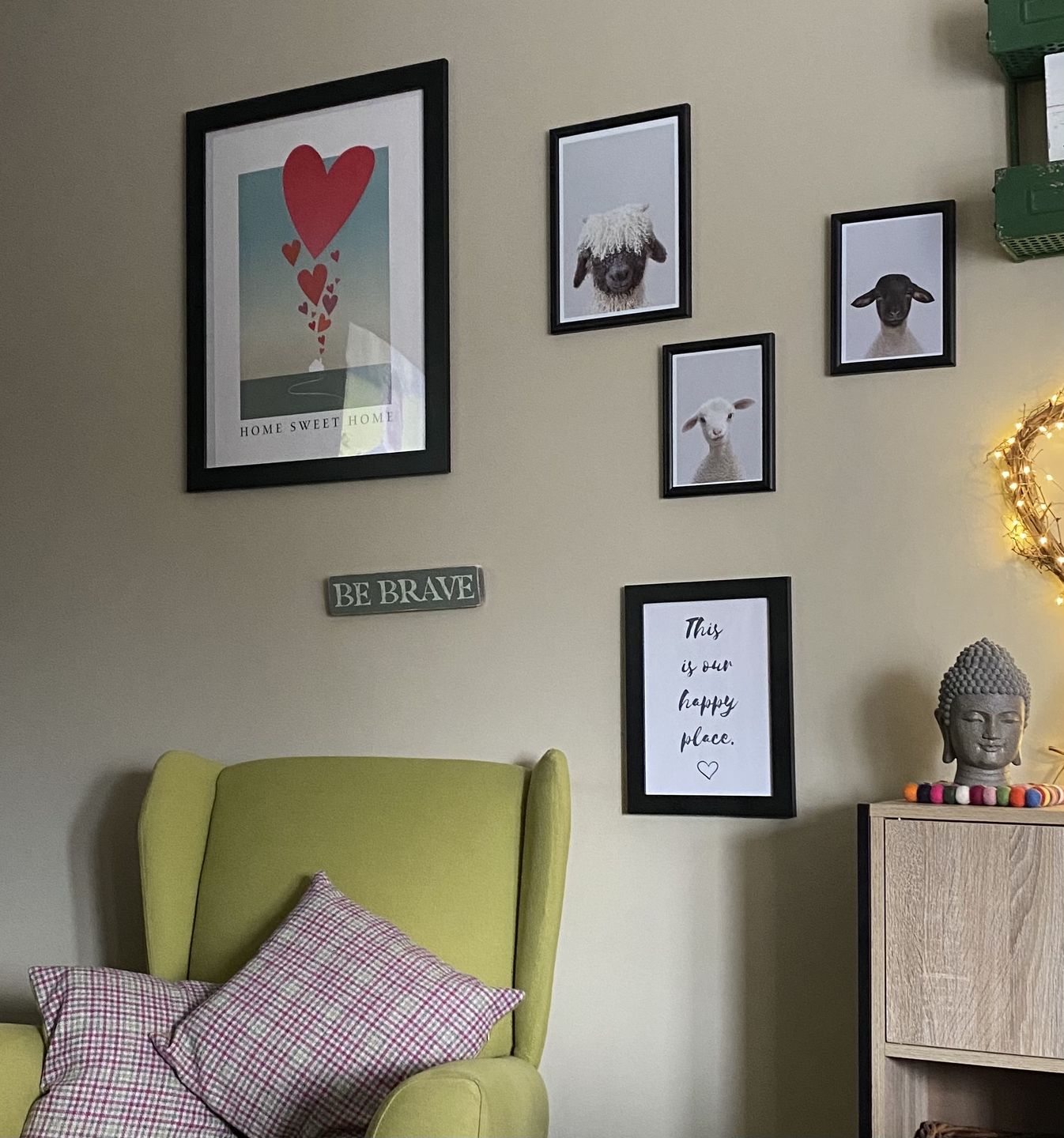 Customer photo review of Black Nose Sheep Print