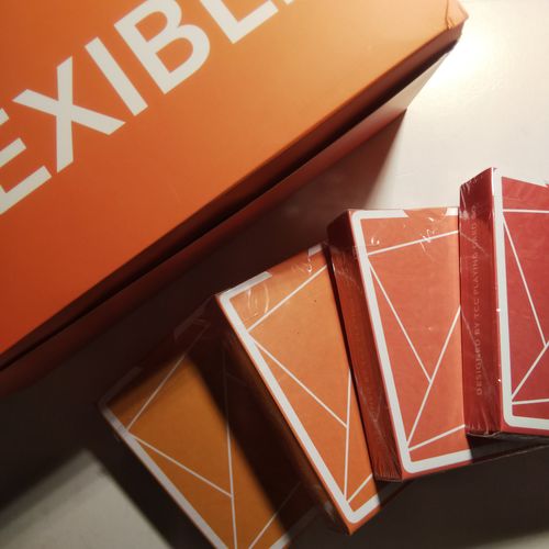 Customer photo review of FLEXIBLE GRADIENTS ORANGE PLAYING CARDS BY TCC