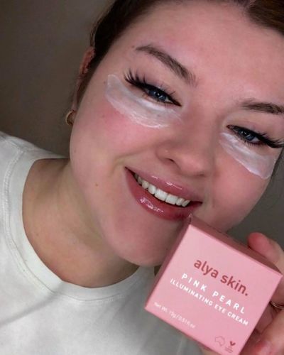 Customer photo review of Pink Pearl Illuminating Eye Cream