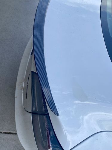 Customer photo review of Carbon Fiber Performance Spoiler for Tesla Model 3