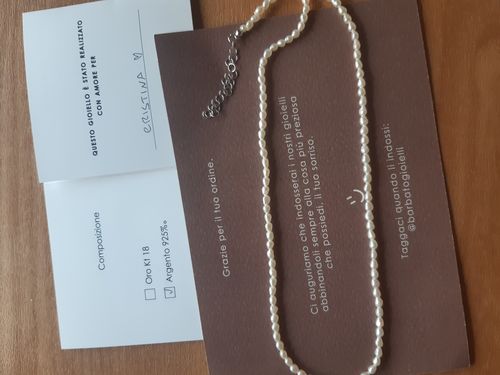 Customer photo review of Collana con Perline di fiume Pure