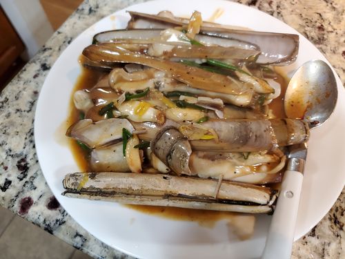 Customer photo review of Razor Clams 新鲜大蛏子/竹蛏 (1捆)