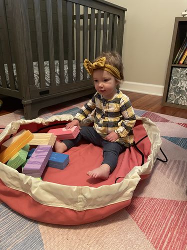 Customer photo review of Large Toy Storage Bag - Rose