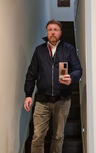 Customer photo review of Mens Classic Harrington Jacket - Navy