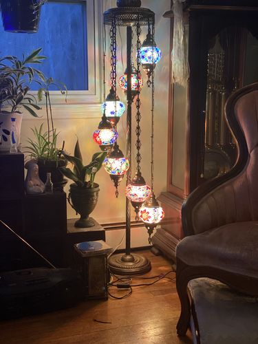 Customer photo review of Handmade Mosaic Globe Lamp (FAST & FREE EXPEDITED SHIPPING)