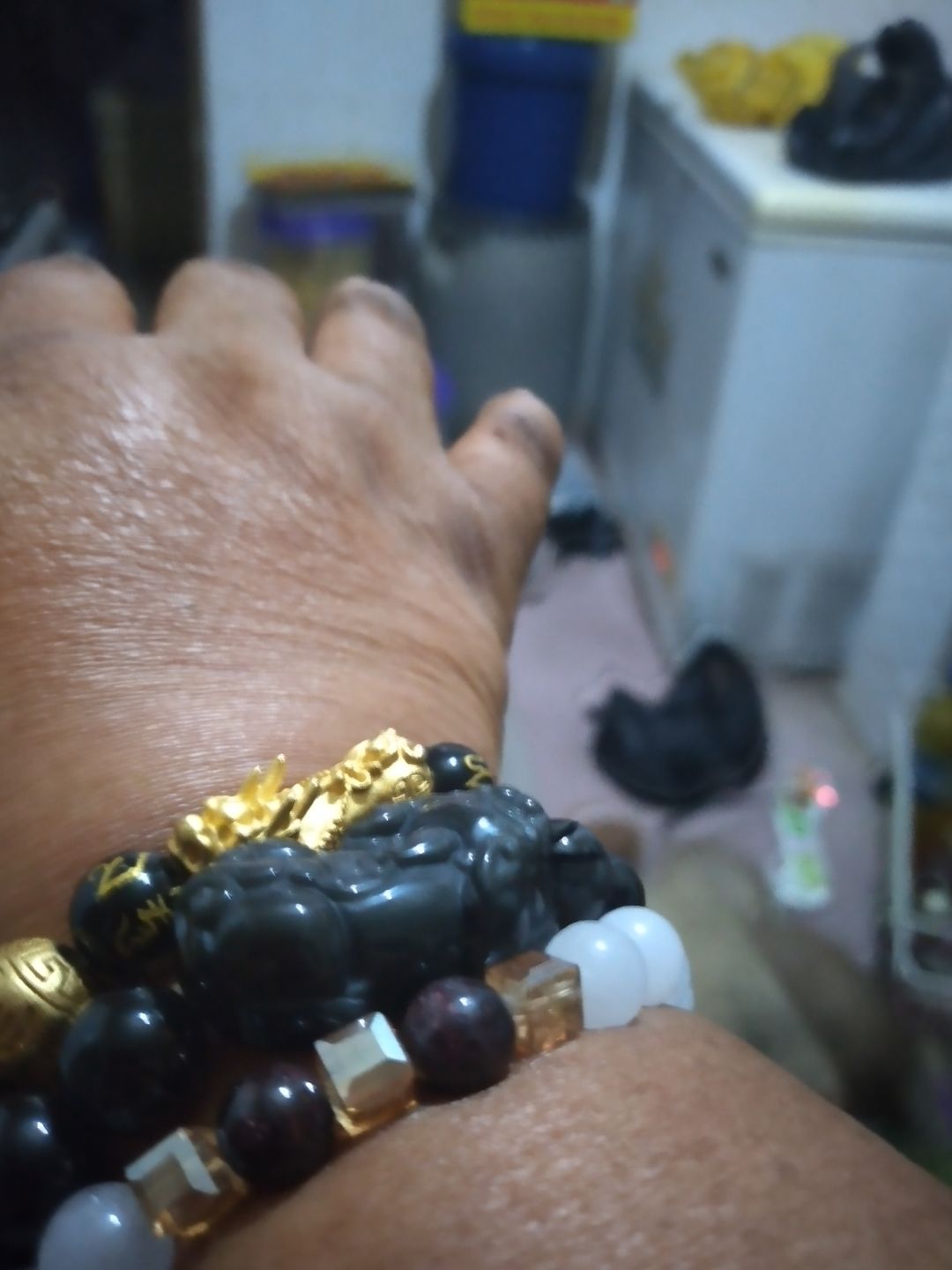 Customer photo review of Natural White Chalcedony Positivity Bracelet