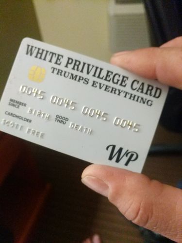 Customer photo review of White Privilege Card