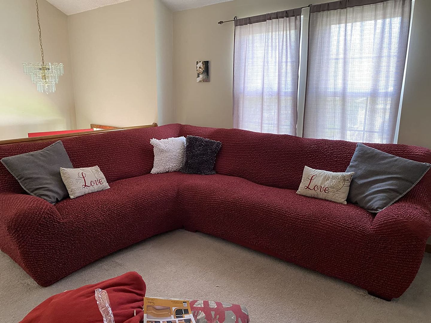 Customer photo review of Corner Sofa Slipcover, Comfort Collection