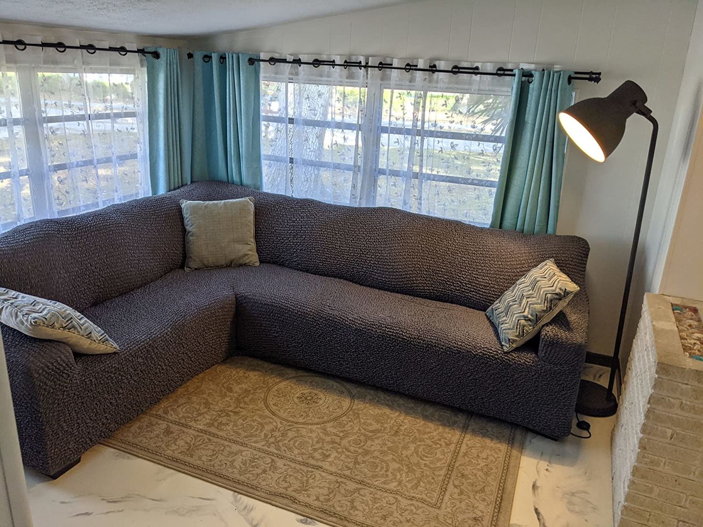 Customer photo review of Corner Sofa Slipcover, Comfort Collection