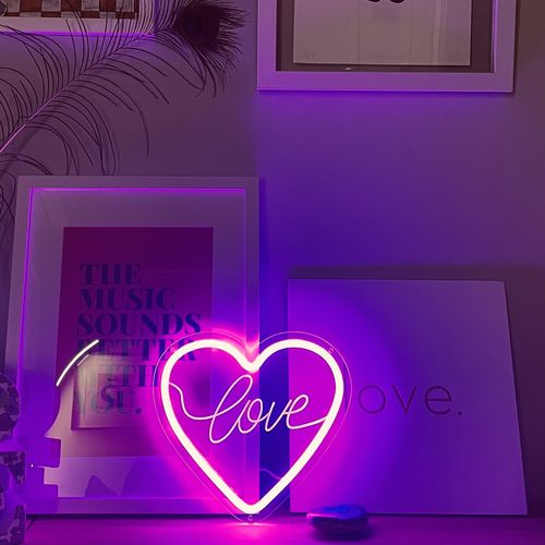 Customer photo review of Love Heart Neon Sign