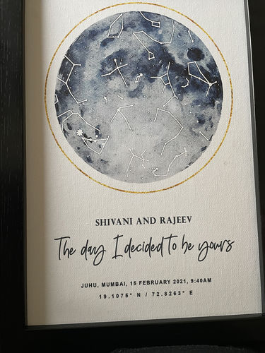 Customer photo review of Custom Star Map - Moon