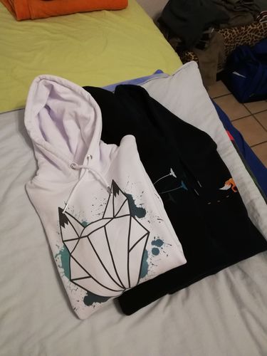 Customer photo review of Fuchs Art blue (hell)  - Unisex Organic Hoodie