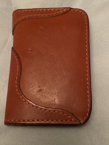 Customer photo review of No.68 | 'Chestnut' Western Vertical Leather Wallet
