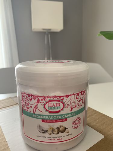 Customer photo review of Mascarilla regeneradora capilar
