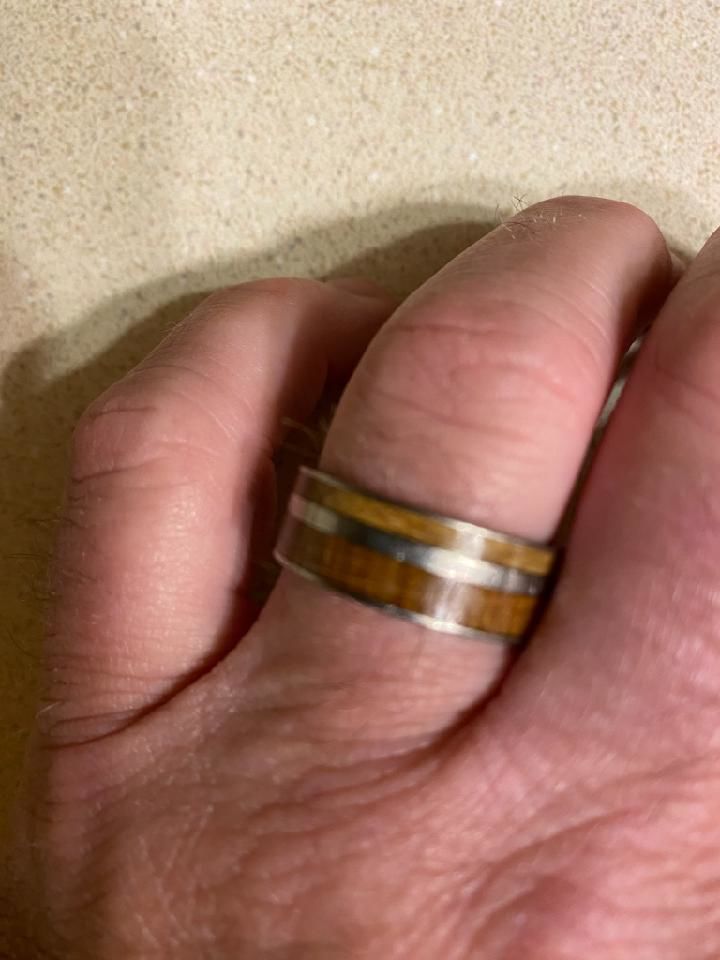 Customer photo review of Whiskey Barrel in Titanium