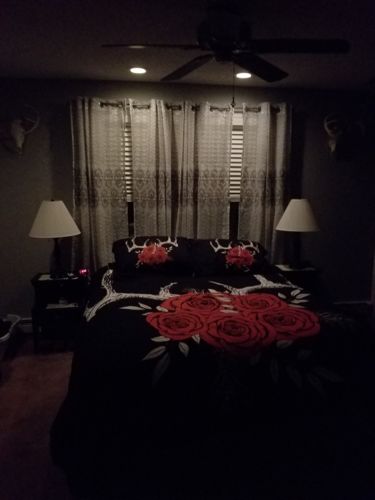 Customer photo review of Red Roses Antlers Bedding Set