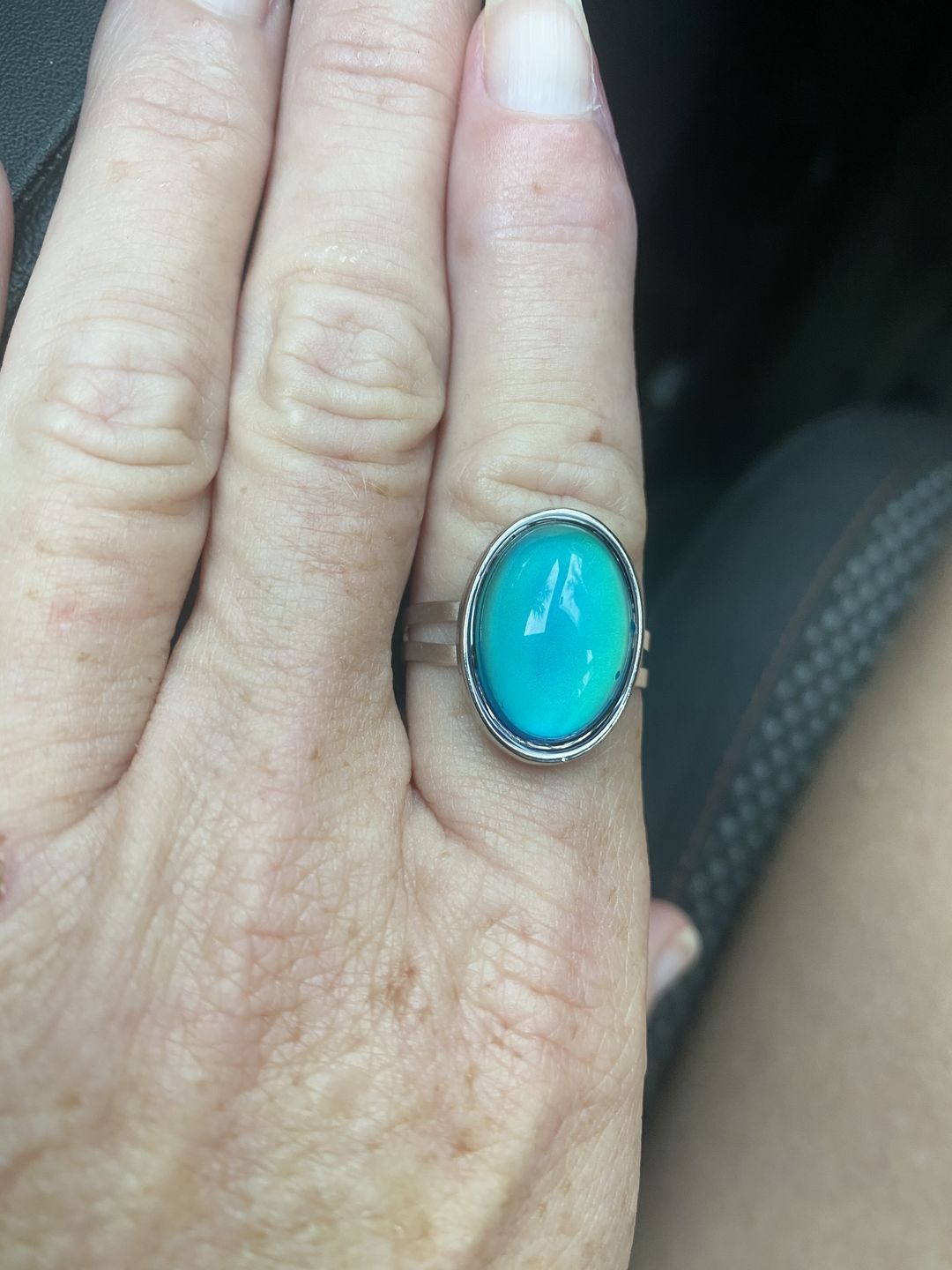 Customer photo review of Oval Mood Ring