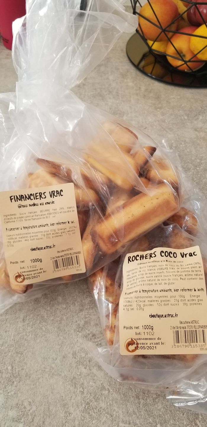 Customer photo review of Financiers en sac vrac (1Kg)