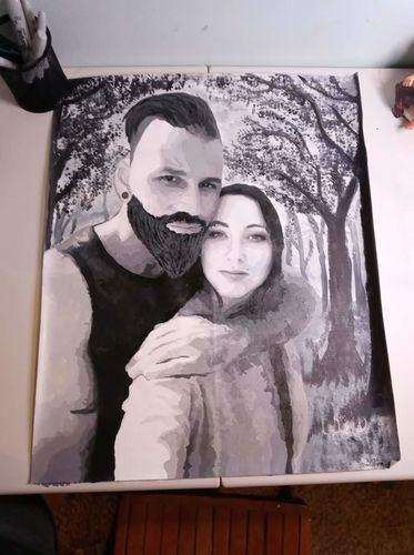 Customer photo review of Custom Paint By Numbers Kit - Upload Your Photo - Brush Set Included