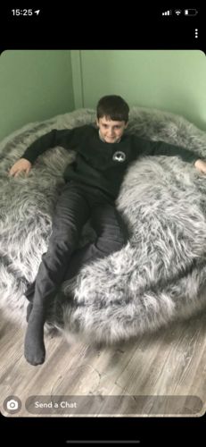 Customer photo review of The Ultimate XXL Adults Children’s Faux Fur Bean Bag With Beans Included