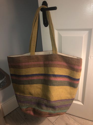 Customer photo review of Ochre Beach Bag