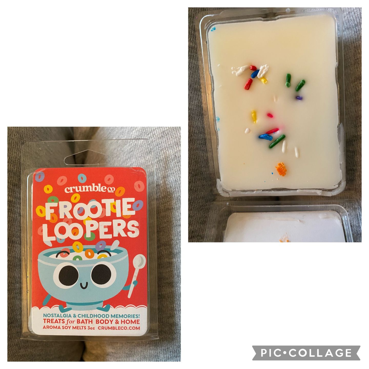 Customer photo review of Frootie Loopers Wax Melts