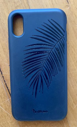 Customer photo review of Eco Friendly iPhone XR Phone Case - Palm Leaf in Pitch Black