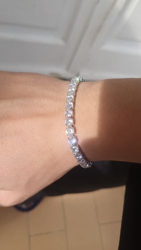 Customer photo review of Bracciale Diamond Tennis - Silver