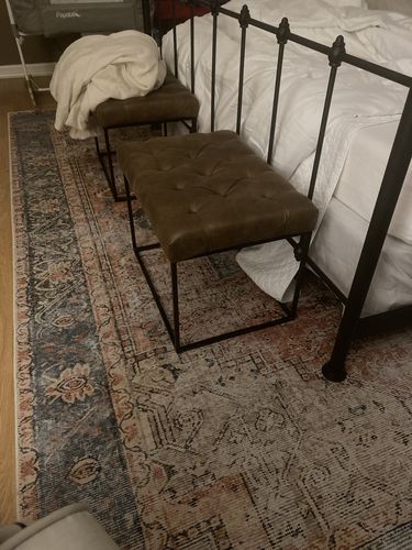 Customer photo review of Distressed Vintage Cezanne Terracotta Sky Area Rug