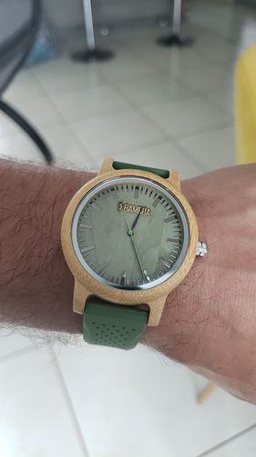 Customer photo review of Olive Green Silicone Strap Watch