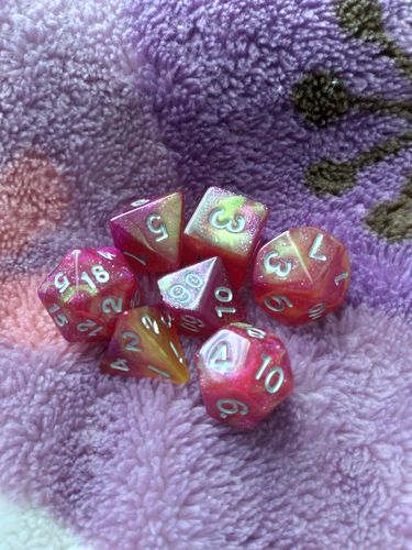 Customer photo review of Nebula Space Dice Sets