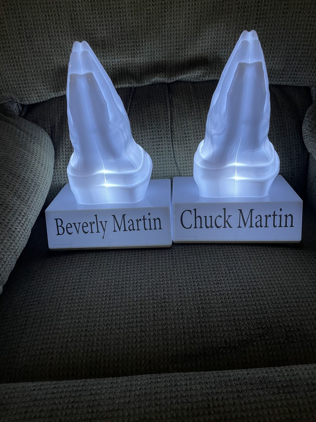 Customer photo review of Eternal Light Praying Hands