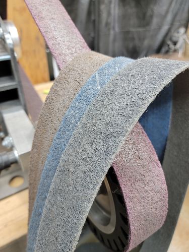 Customer photo review of 2 X 72 Inch Non Woven Surface Conditioning Sanding Belts