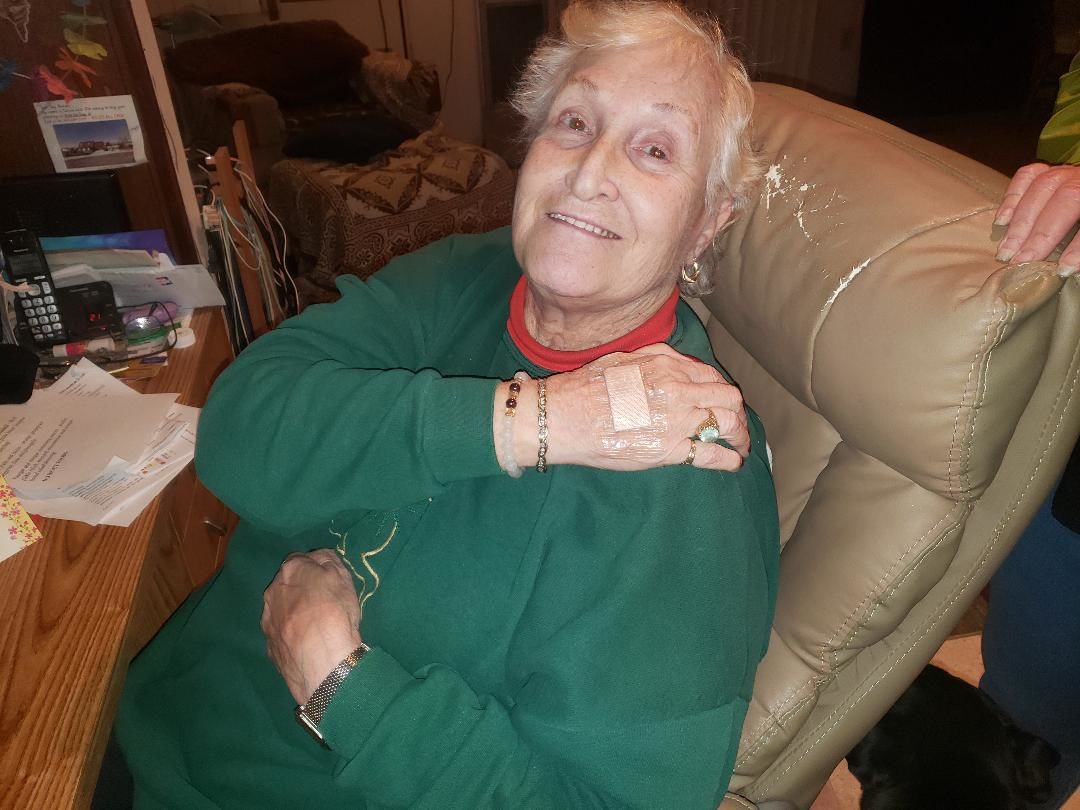 Customer photo review of Natural White Chalcedony Positivity Bracelet