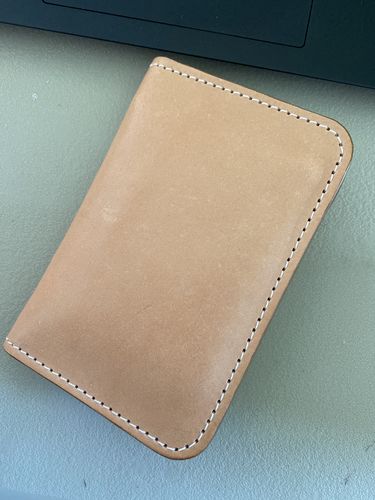 Customer photo review of No.52 | 'Natural Oak' Vertical Leather Wallet