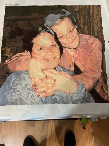 Customer photo review of Custom Paint By Numbers Kit - Upload Your Photo - Brush Set Included