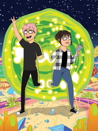 Customer photo review of 'Rick and Morty' Custom Portrait