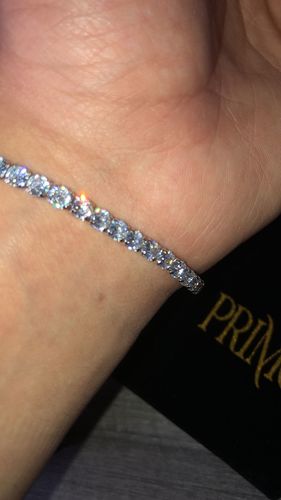 Customer photo review of Bracciale Diamond Tennis - Silver