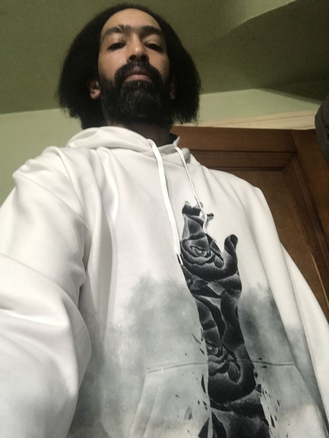 Customer photo review of Black Hand Hoodie