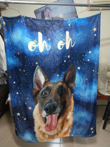 Customer photo review of 【客製】手繪寵物 法蘭絨毛毯 Custom Pet Fleece Blanket