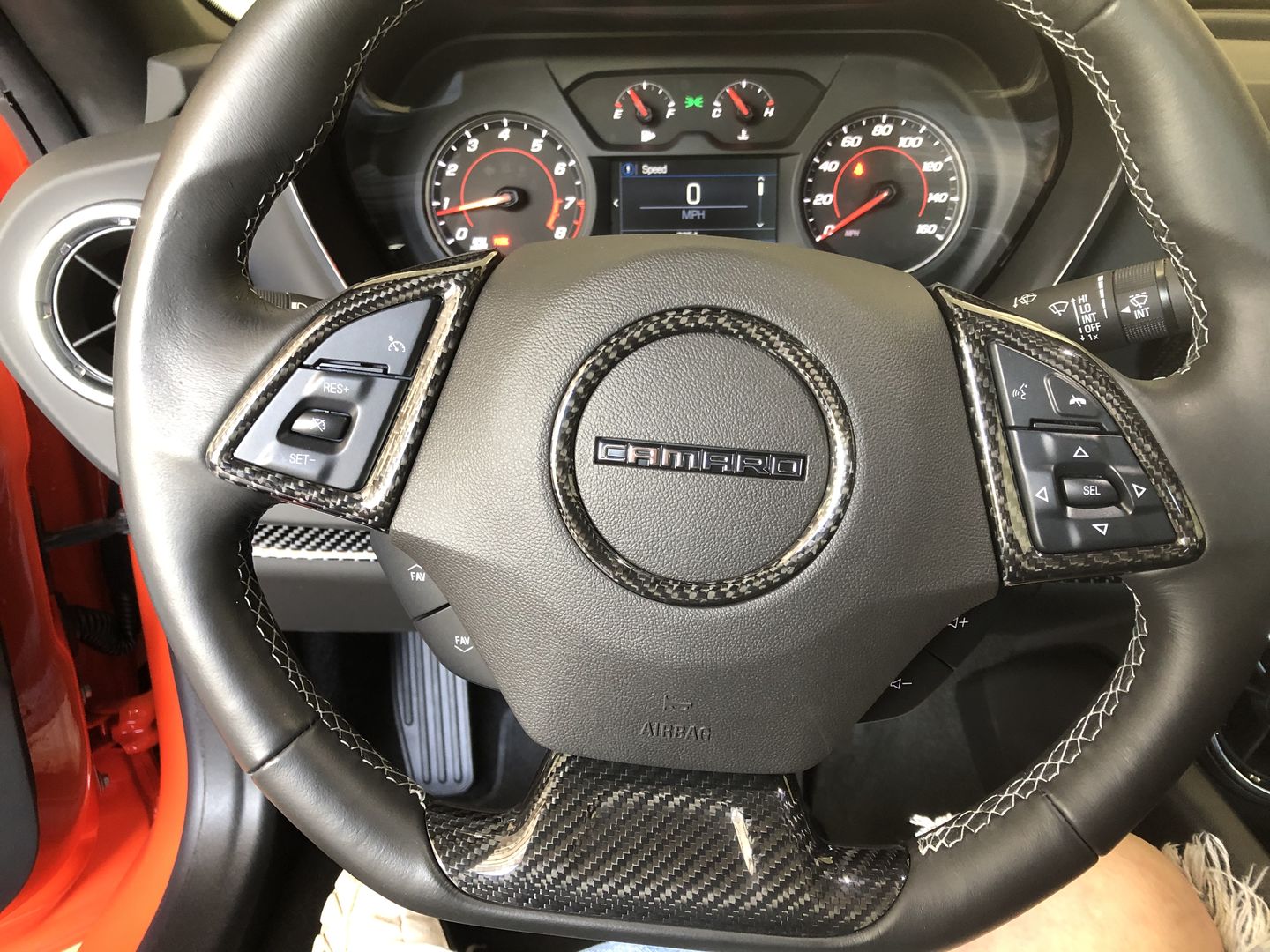 Customer photo review of (3 Pieces) Steering Wheel Full Chrome Delete Cover For 2016-2021 6th Gen Chevy Camaro