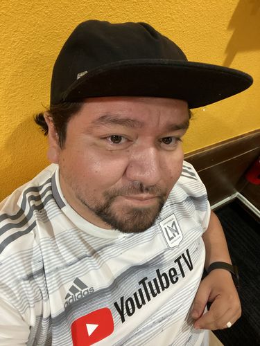 Customer photo review of Big Unstructured Black Snapback
