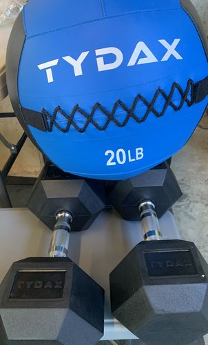 Customer photo review of Tydax Rubber Hex Dumbbells