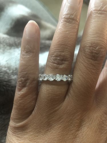 Customer photo review of Sterling Silver Eternity Ring