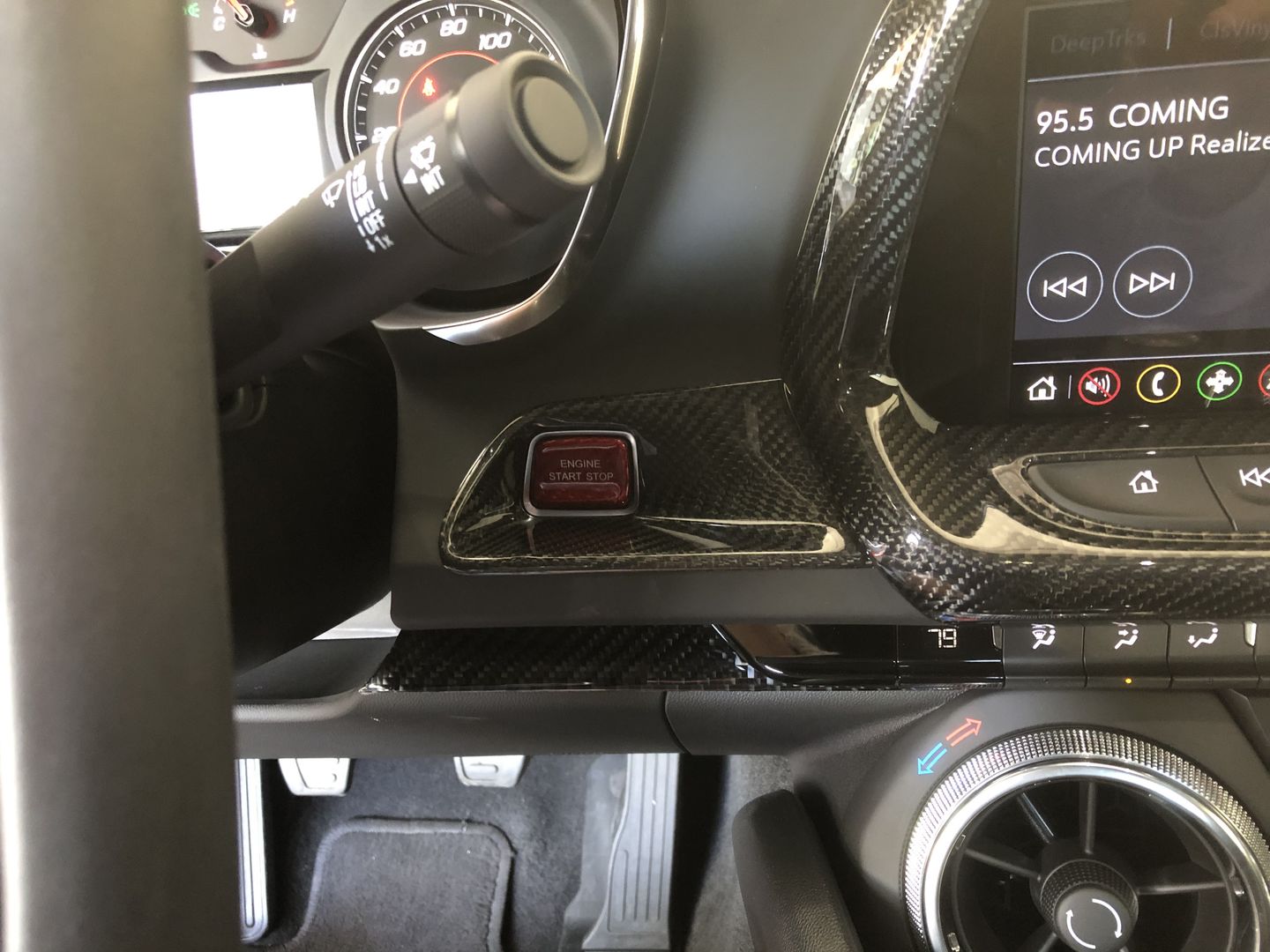 Customer photo review of Start/Stop Button Surround Trim Cover for 2016-2021 6th Gen Chevy Camaro