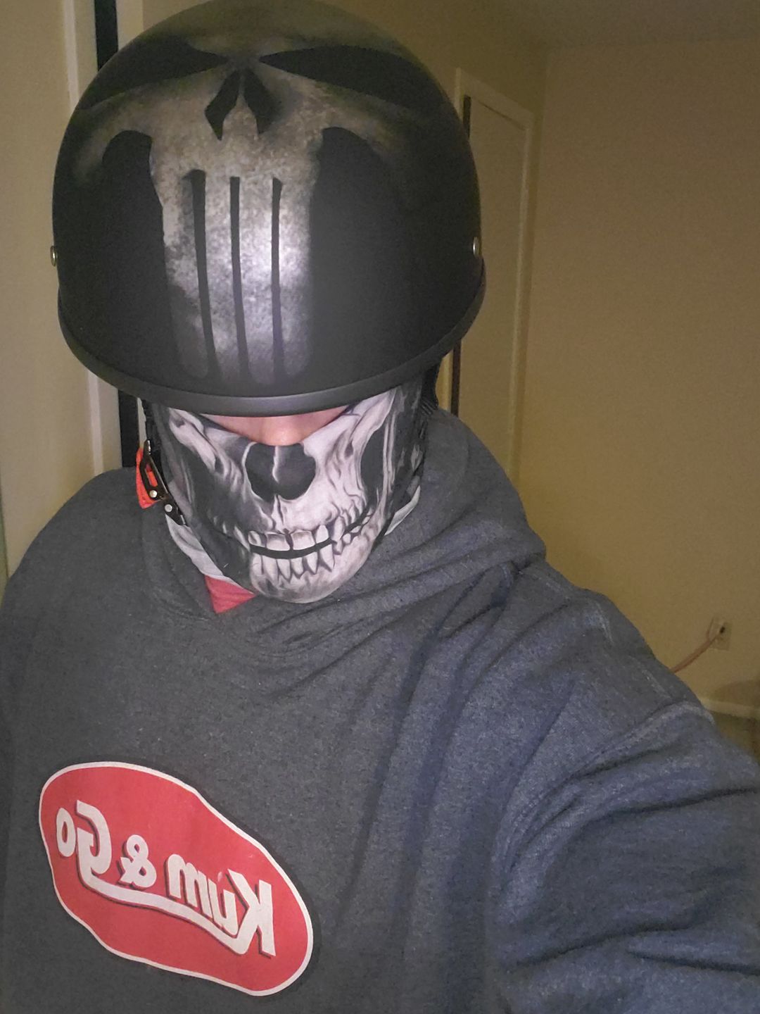 Customer photo review of Smallest Lightest SOA DOT Beanie Helmet / Skull